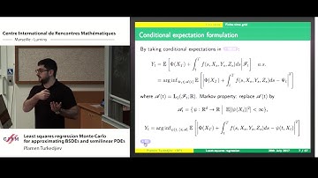 Plamen Turkedjiev: Least squares regression Monte Carlo for approximating BSDES and semilinear PDES