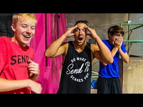 OVERNIGHT AT SUPER TRAMPOLINE PARK Doing Really Dumb Stuff