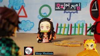 squid game stop motion, demon slayer stop motion, dalgona stop motion