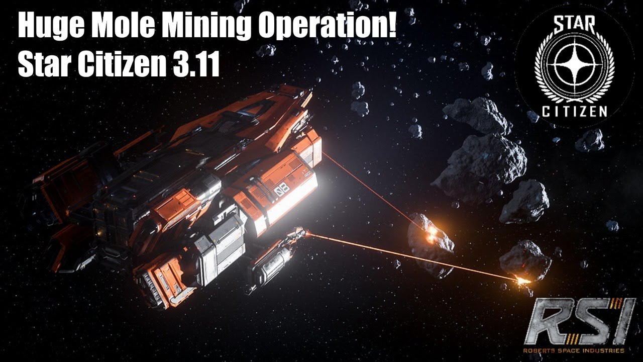 Mole Mining for Quantanium with a Huge Crew l Star Citizen Multiplayer