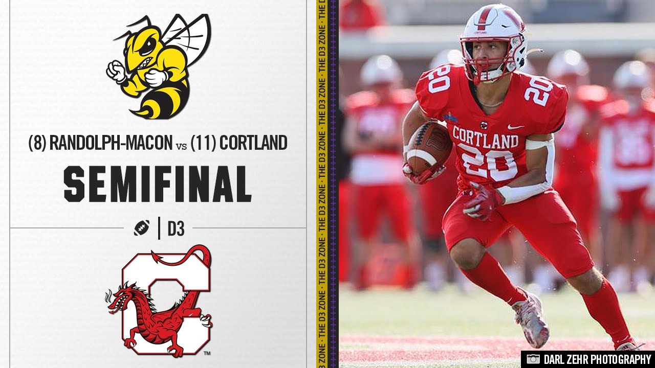 8 RandolphMacon vs. 11 Cortland Highlights D3 Football Semifinals