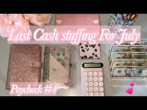 July 2022| Cash Envelope Stuffing| Sinking Funds| July paycheck #4 #cashenvelopestuffing