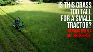 IS WET GRASS TOO MUCH OF A CHALLENGE FOR A SMALL BRUSH HOG?