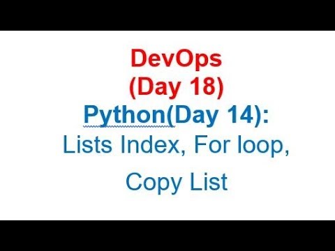 DevOps(Day 18):Python(Day 14):