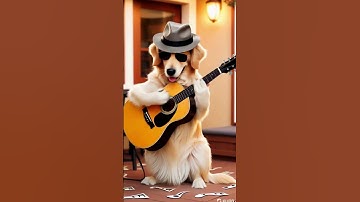 I asked AI to create a video of a dog playing guitar #ai #leonardoai #klingai #chatgpt #shorts #dog
