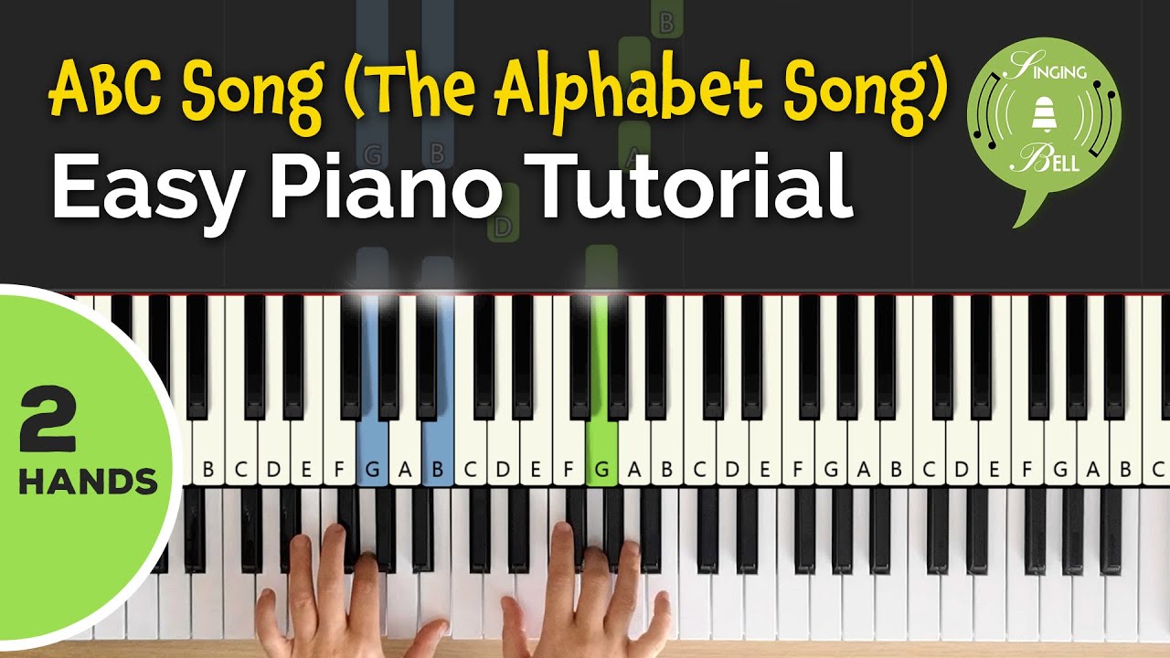 Alphabet (ABC) Song on the Piano (2 Hands) | Easy Piano Tutorial for  Beginners - YouTube