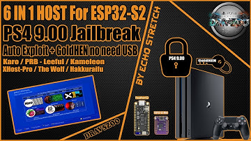 PS4 9.00 JB 6 IN 1 HOST For Feather S2/ESP32-S2 by Echo Stretch | AutoExploit + GoldHEN no need USB