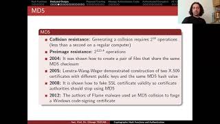 Network Security 4.2: MD4, MD5, SHA1, SHA2, SHA3