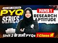 UGC NET Paper 1 Research Aptitude | UGC NET Paper 1 Research Aptitude PYQ | UGC NET Paper 1 PYQ