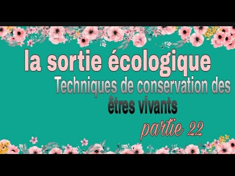 sortie écologique  Technique de conservation des animaux partie 22