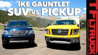 Compared: Nissan Armada vs Titan vs World's Toughest Towing Test  Titan Trials Ep.2