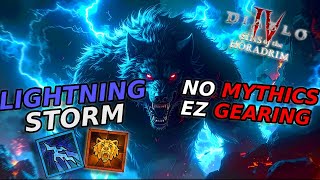 Diablo 4 THIS LIGHTNING STORM BUILD MELTS T4 NO MYTHICS NO PROBLEM PIT 93+ SEASON 9