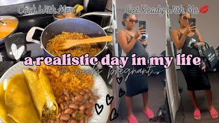 A REALISTIC DAY IN MY LIFE♡|34 weeks pregnant and over it!Grwm + Cook with me |TIANNAMARIE