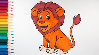 Aslan Çizimi Nasıl Yapılır? Aslan nasıl çizilir? Çocuk Resimleri 3       How to draw a lion?