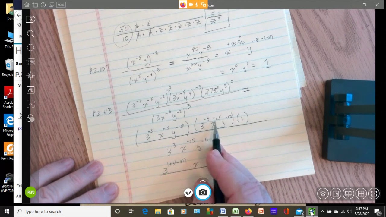 College Algebra Simplify Exponential Expression P. 2. 113 - YouTube