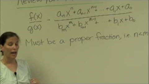 Method of Partial Fractions Part I