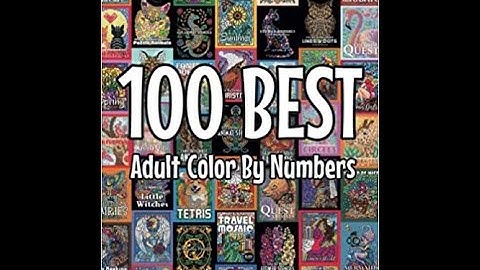 Flip Through of 100 BEST Adult Color by Numbers by Sunlife Drawing