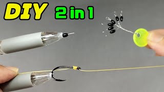 2in1: Fishing tying tool & Float rubbers reuse tool. DIY Fishing.