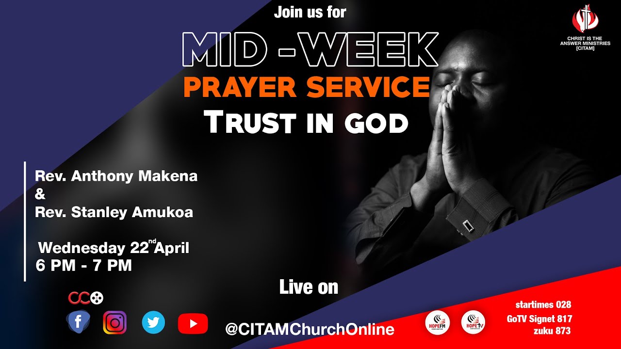 CITAM MIDWEEK SERVICE CITAM Church Online YouTube
