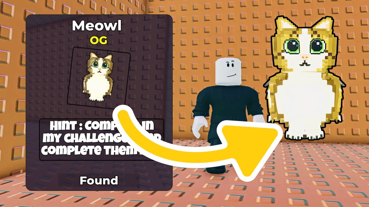 How to Get the NEW Meowl OG in Find the Brainrot – Complete Meowl Challenges (Roblox)