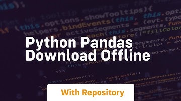 python pandas download offline