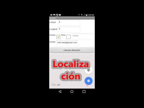 App con GPS para enviar coordenadas por email y sms