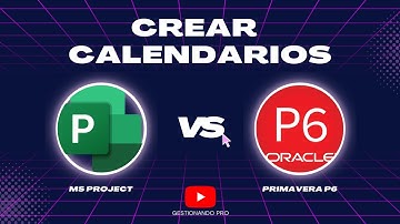 Crea Calendario de Proyectos | 💻 MS PROJECT VS PRIMAVERAP6