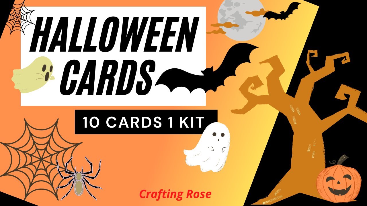10 Cards 1 Kit featuring Diamond Press Halloween Slimline Card Kit