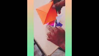 Bookmark origami flying object (kite)
