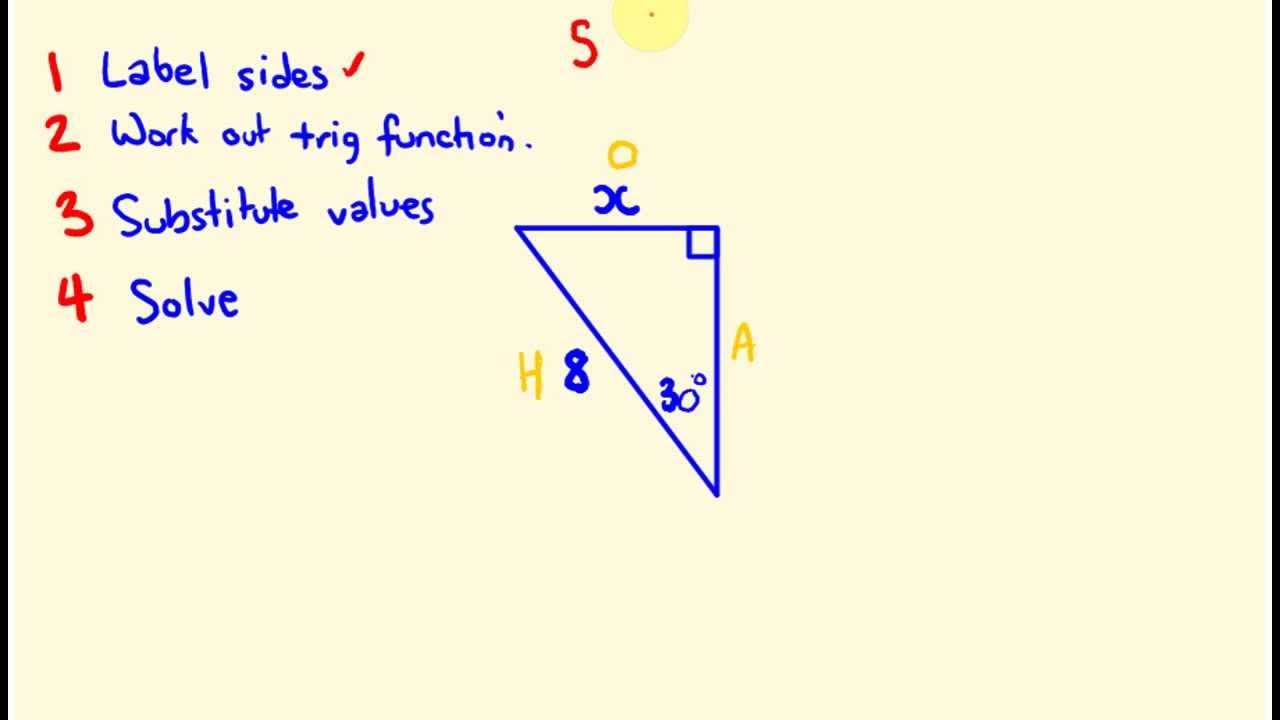 Sin Cos Tan - Basic Trigonometry  -  Working out unknown sides