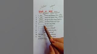 SHALL vs WILL | What's the Difference? English Grammar Exercise