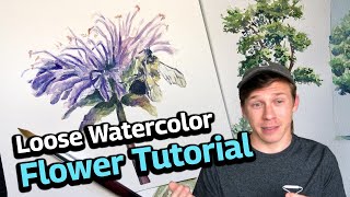 Loose Watercolor Flower Tutorial