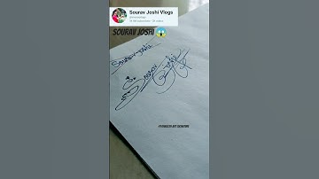 Sourav joshi vlogs name signature 💐| #youtubeshorts #art #trending #video #signature #viral #shorts