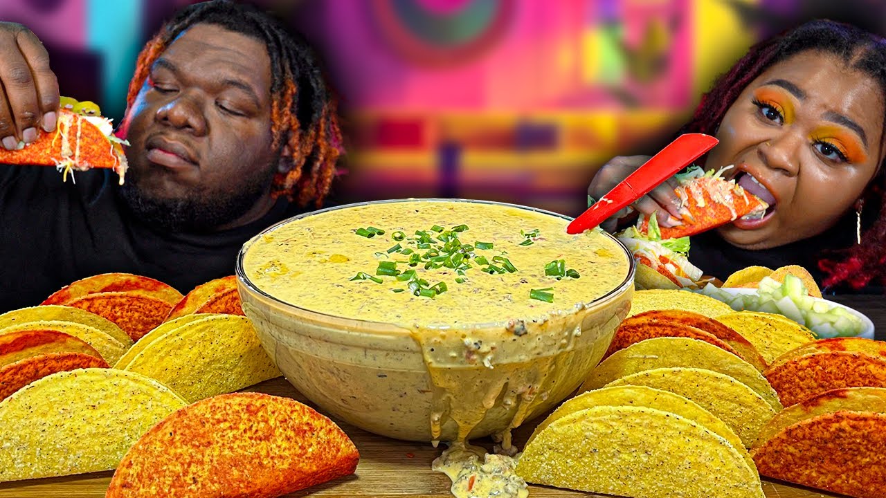 ROTEL DIP TACOS FOR THE WIN!!! (SO GOOD 🔥) | HASHTAG THE CANNONS | MUKBANG EATING SHOW