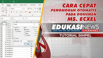 Cara Cepat Penomoran Otomatis di Ms. Excel | Tutorial Simpel