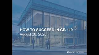 Virtual New Student Orientation | How to Succeed in GB 110