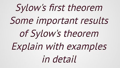 Lec#71||Group theory|| Sylow