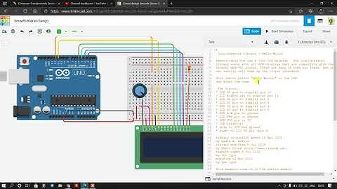 04  LCD16x2  simulation with Arduino on TinkerCad