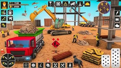 Construction Simulator Mobile.Bridge Building Works Heavy Excavator 3D - mobile Gameplay