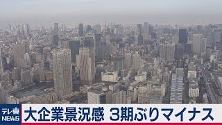 大企業景況感　３期ぶりマイナス（2021年3月12日）