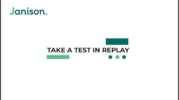 Learn how to take a Janison Insights test using the Janison Replay test player