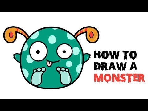 how to draw monsters for kids 9-12: Learn How To Draw Cute And Adorable  Monsters | Learn How to Draw Monsters for Kids with Step by Step