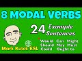 8 Modal Verbs - would, should, could + more | Learn English - Mark Kulek ESL