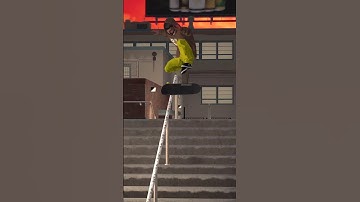 Late Backfoot 360 Flip to Fs Lipslide down HOLLYWOOD HIGH 16 in Session (Skate Sim) 🥳 #shorts