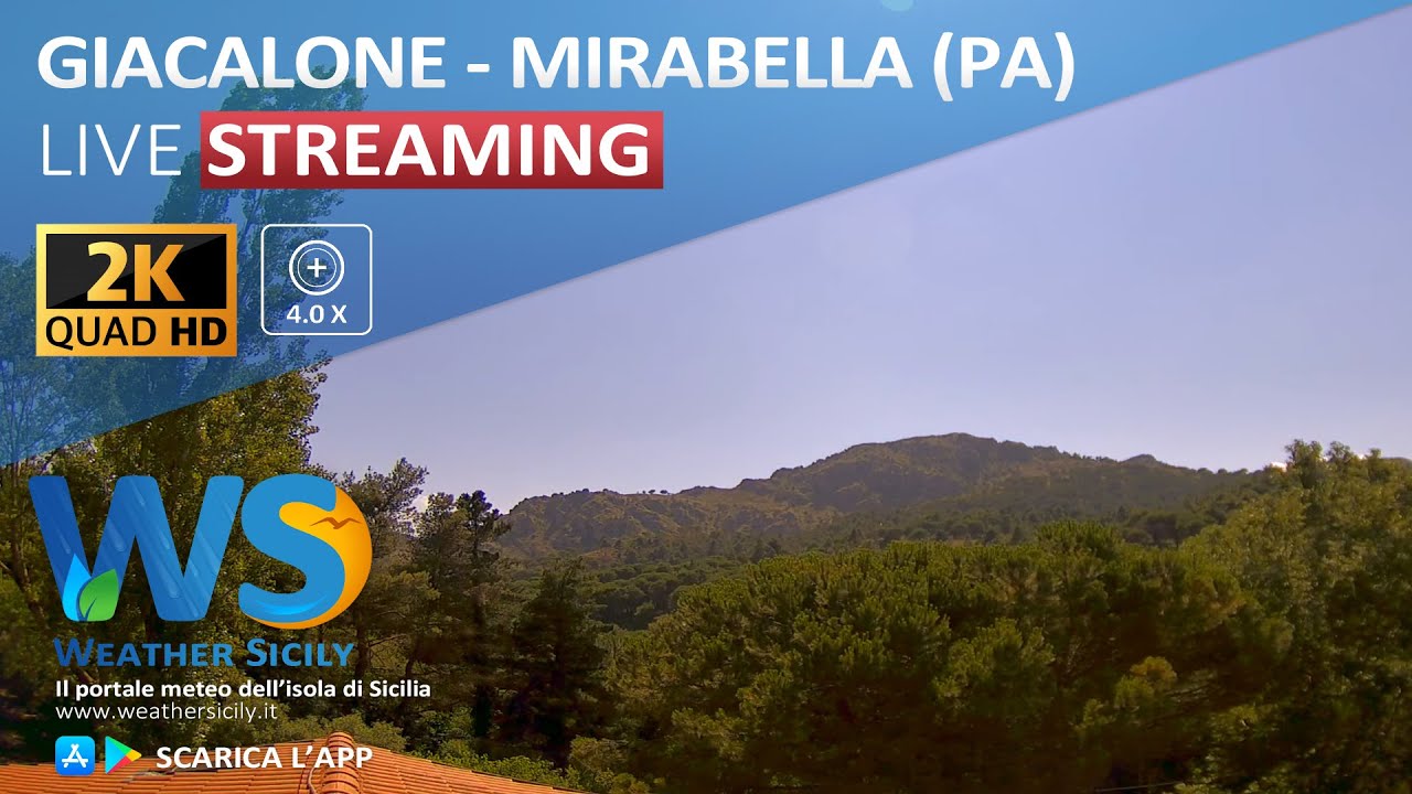 🔴 Giacalone live webcam  - Panoramica Pizzo Mirabella