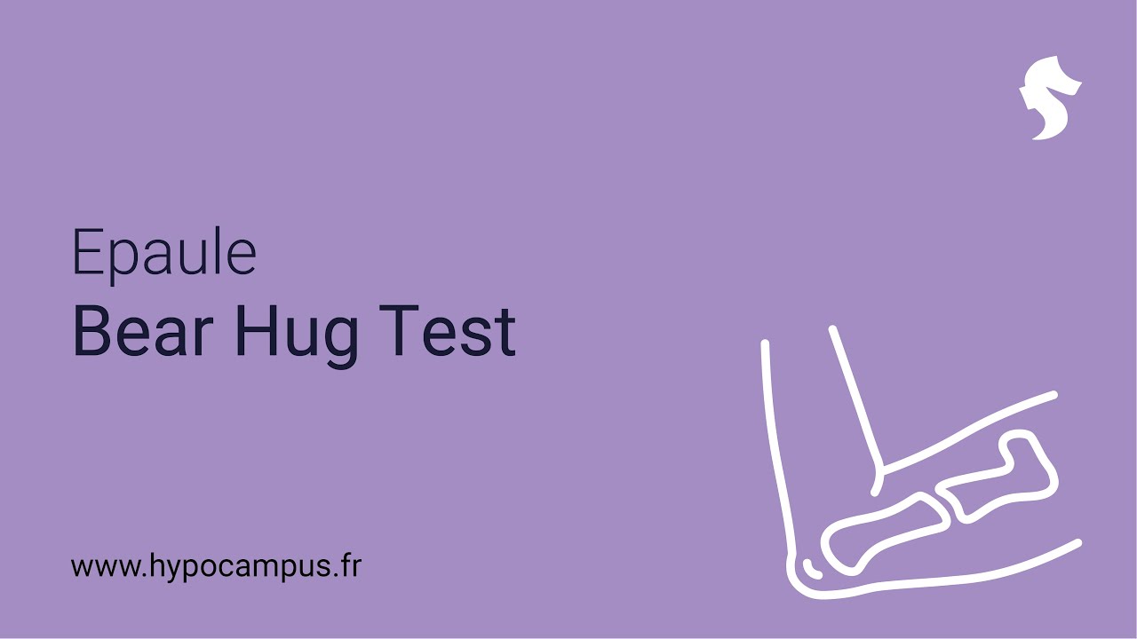 Epaule Bear Hug Test YouTube