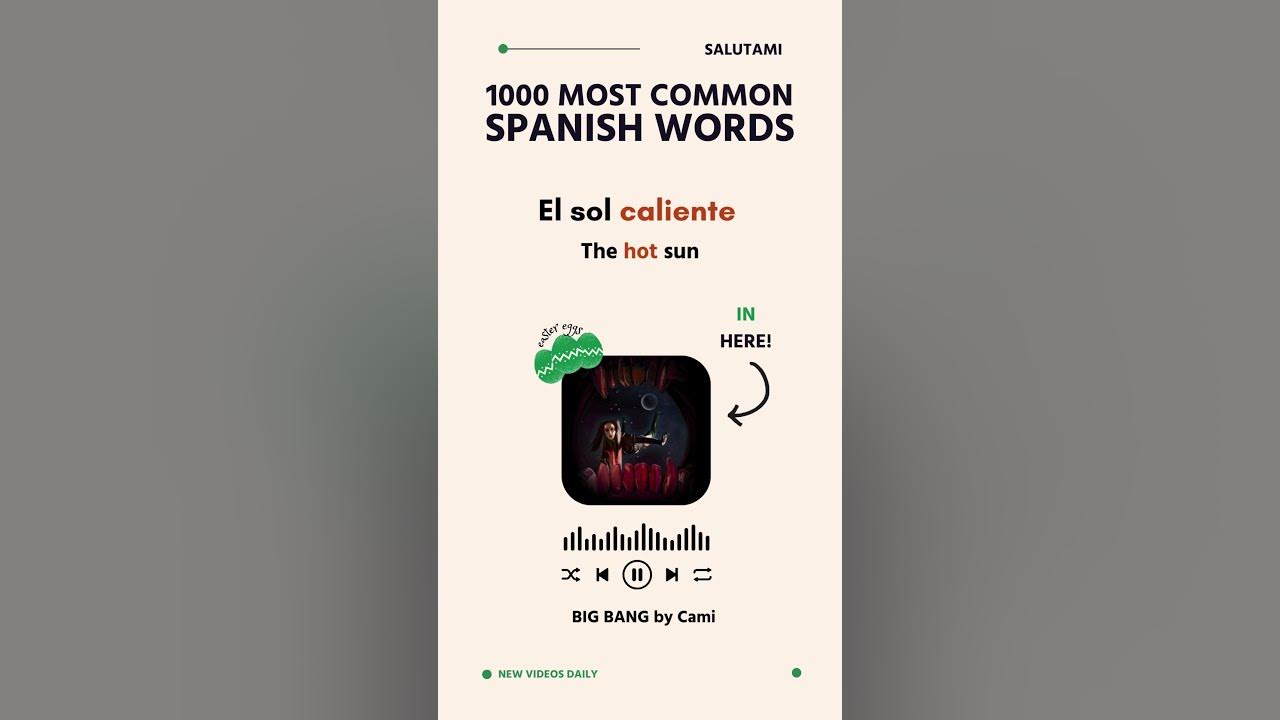 531 540 Of 1000 COMMON SPANISH WORDS FROM EASY SONGS Daily Spanish 531-540-of-1000-common-spanish-words-from-easy-songs-daily-spanish