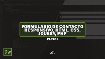 Formulario de Contacto Responsivo, HTML, CSS, Jquery, PHP | Parte 01