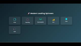 Modern Loading Spinners || HTML CSS Animation