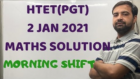 HTET PGT Maths Solution 02-01-2021|htet pgt morning shift maths|htet pgt 3 jan 2021 maths|htet maths